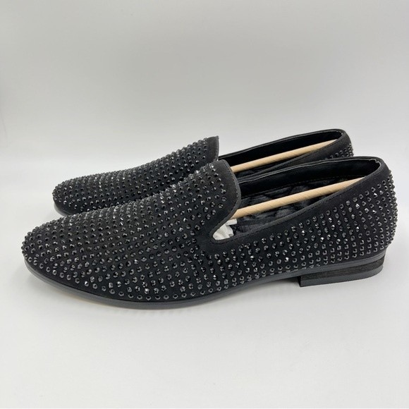 NEW Steve Madden Mens Size 10‎ CAVIARR Studded Black Loafers Dress Shoes main image 12